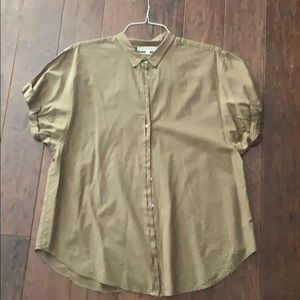 Xirena Channing Button Down in Cedar Brown Sz L